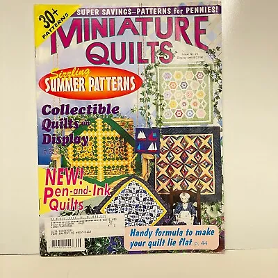 Miniature Quilts Vintage Magazines 1996 30+ Patterns Designs Back Issues #25 • $8.95