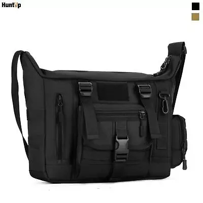 Military Tactical Messenger Shoulder Bag Molle Crossbody Outdoor Laptop Pack • £17.99