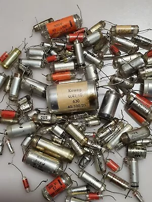 100 X Polystyrene Foil Styroflex Capacitors Axial / Various Values And Voltage • $39