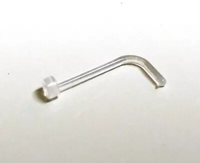 20G-Gauge-Clear Invisible BioFlex Piercing Septum Retainer Nose Rings - L Shaped • $4.89