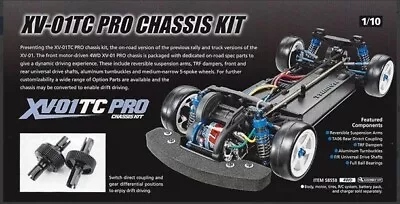 Tamiya XV01 TC PRO KIT 58558. NIB. ROAD/DRIFT PRO KIT. FACTORY SEALED.  • £325