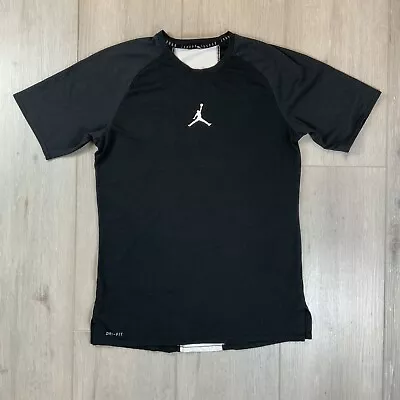 Nike Air Jordan Dri Fit T Shirt 23 Alpha Dry Activewear Sports Black Mens MEDIUM • $24