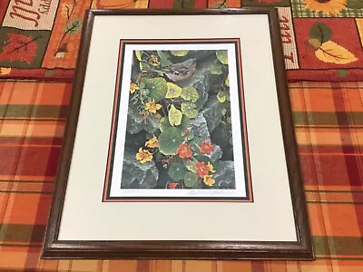 $389 • Buy Robert Bateman Art Print: Framed, Signed, MATTED, #835/950, ON THE GARDEN WALL