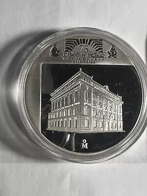 Banco De México Silver Coin Medal Mr Javier Lopez De Lerena State 2000 • $99