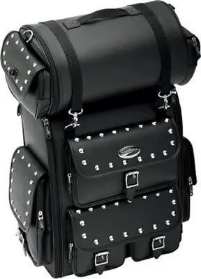 Saddlemen Sissy Bar Back Rest Bag EX2200S Studded Motorcycle Luggage Universal • $289.95