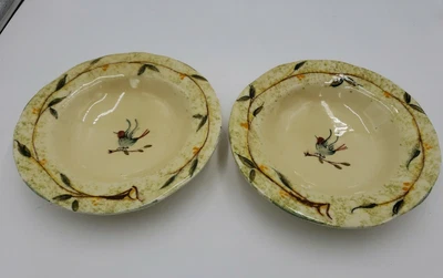 $287.92 • Buy Pair Of Vintage Vietri (Italy) Etrusca 9  Pasta Bowls Ceramic 9.5 D W/Rim