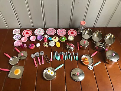 Vintage Lot Barbie Tyco Kitchen Littles Pots With Lids Food Toaster Kettle 1996 • $40