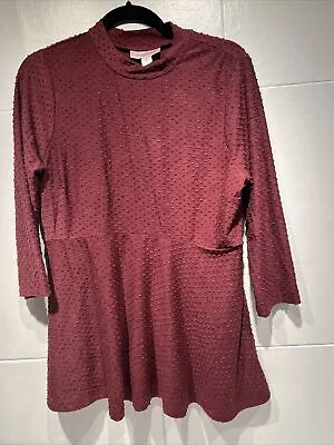 Motherhood Maternity Burgundy Maternity Top 3/4 Sleeve Shirt Medium • $11.01