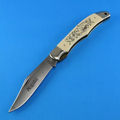 Schrade USA SC500 Scrimshaw Liner-lock Knife F. Giorgianni Mallard Ducks • $50