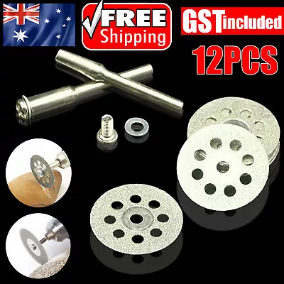 $8.98 • Buy 12PCS Diamond Cutting Discs Wheel Blades Set+Drill Bit For Dremel Rotary Tool AU