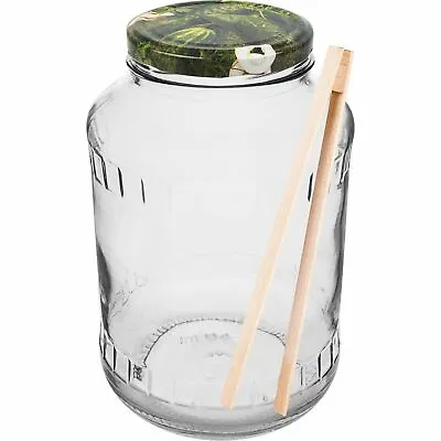 Pickle 15l Twist Off Glass Jar With Coloured Lid Ø82/6 And Tongs • £7.99