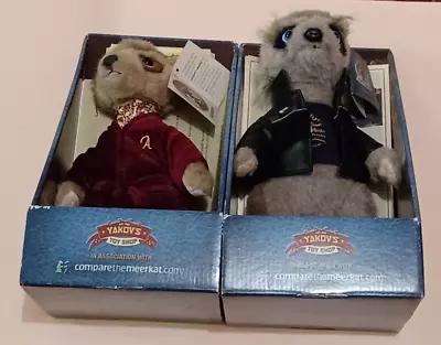 Vassily Meerkat With Faux Leather Jacket  And Alexsandr Soft Toys • £12.99