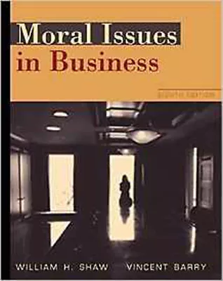 Moral Issues In Business: With Infotrac 8th Edition Edition By Vincent Barry Wi • $22.25