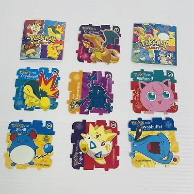 Nintendo Pokemon Tazo Cubitz 7/16 Promotional 2001 Tazos Jigsaw + 2 Booklets • $45