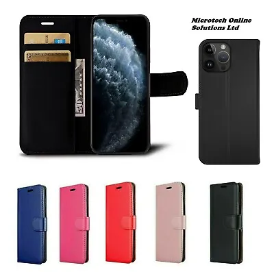 For IPhone15 14  13 12 11 Pro MAX Leather Case Flip Wallet Case With Card Holder • £3.99