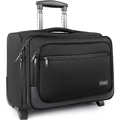 Ytonet Rolling Laptop Bag 17  Briefcase Men Women Water Resistant USB Charging • $50