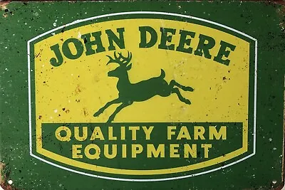 JOHN DEERE Parking Garage Rustic Vintage Metal Tin Sign Man CaveShed & Bar • $9.99