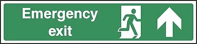 £0.99 • Buy Emergency Exit Stickers Signs [V6EMER0025] Warning Fire Escape Building Safety