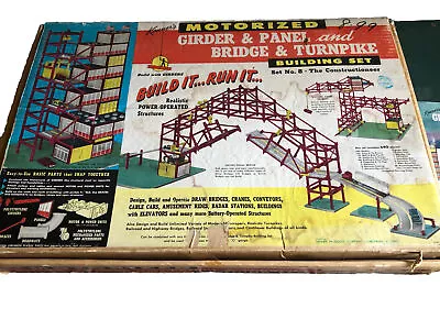 Kenner Building Set #8 Motorized Girder Panel Bridge & Turnpike Set W/Box & Cars • $51.30