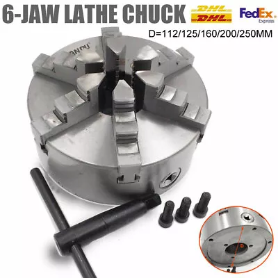 6-jaw Lathe Chuck Self-Centering 100/125/160/200mm CNC Drilling Metal Lathe • $395.99