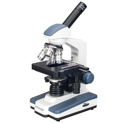 AmScope 40X-2000X LED Monocular Compound Microscope With Double-layer Mechanical • $192.99