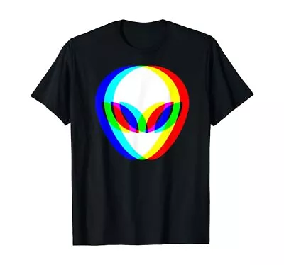 Alien Head Trippy Vaporwave Techno Rave EDM Music Festival T-Shirt • $9.99