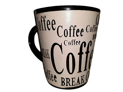 Mr Coffee Ceramic Office Coffee Break Mug Tea Cup 12 Oz Mug Black & White Cream  • $14.99
