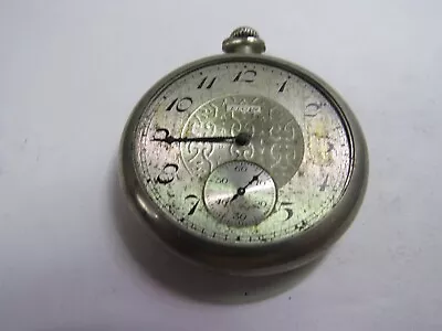 Mans Elgin Antique Open Face Pocket Watch  Silveroid Case • $24.95