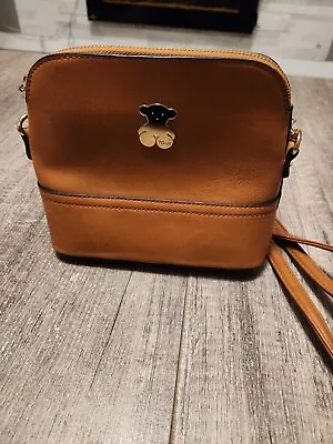 Tous Bear Purse Handbag Brown With Golden Bear Crossbody • $72.69