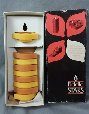 $89.99 • Buy RAYMOND LOEWY Vintage FIDDLE STAKS Candles In Box MID-CENTURY MODERN 
