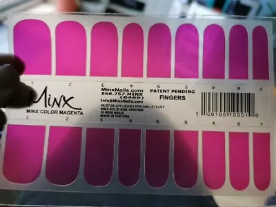 Magenta  MINX PROFESSIONAL NAIL WRAPS NEW SALON QUALITY  • $18.65