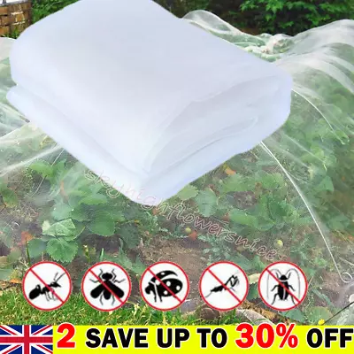 UK 15M INSECT SCREEN NETTING NET.Garden Fine Woven 60Mesh Anti-Butterfly Fly-Bug • £2.69