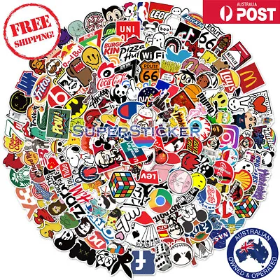 NEW 100/500pcs Classic Themes Bulk Stickers Bomb Skateboard Cars SANTA CRUZ Logo • $4.99