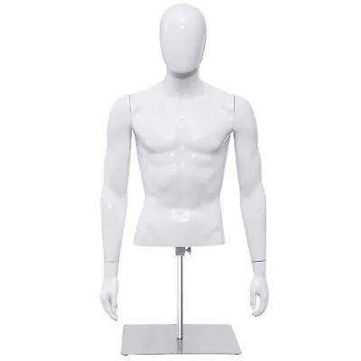 Men Mannequin Torso Upper Body Manikin Realistic Male Shop Window Display • £69.95