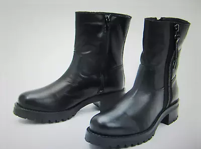 Miz Mooz Leather “PATINA” BLACK Boots– Size 9.5-10– EUR 41 $199 NIB • $89.70