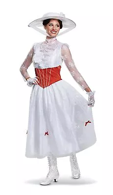 Mary Poppins Disney Classic Movie Fancy Dress Up Halloween Deluxe Adult Costume • $90.95