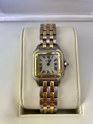 Cartier Watch Panthere Small Two Row Yellow Gold Ss Case W/box And Papers • $1050