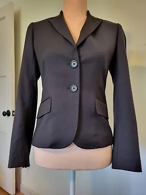 J Crew 2P Black 100% Wool Super 120's Ladies Blazer Suit Jacket Fully Lined • $34