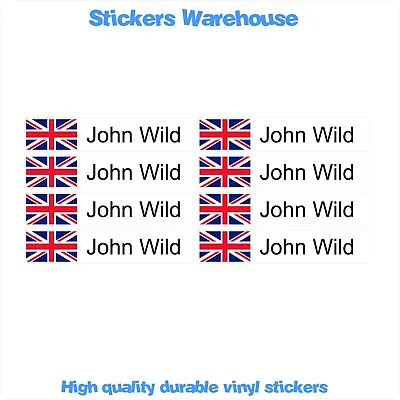 8 Medium CYCLE BIKE FRAME HELMET Personalised Name Decal Vinyl Durable Stickers • £2.49