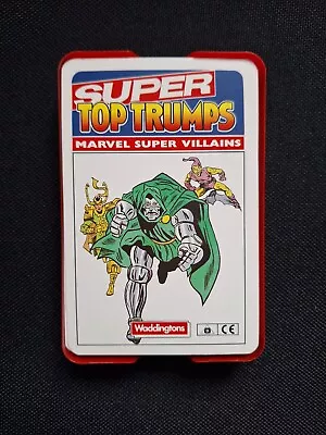 Super Top Trumps Marvel Super Villains. Waddingtons. 1988. Marvel Comics Rare. • £40