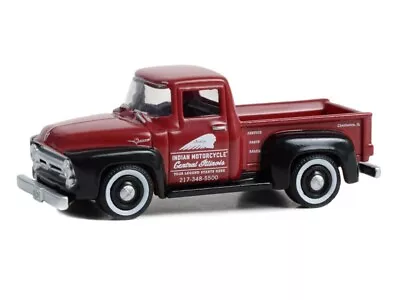 1956 Ford F-100 Indian Motorcycle Diecast 1:64 Scale Model- Greenlight 35260A-TS • $12.95