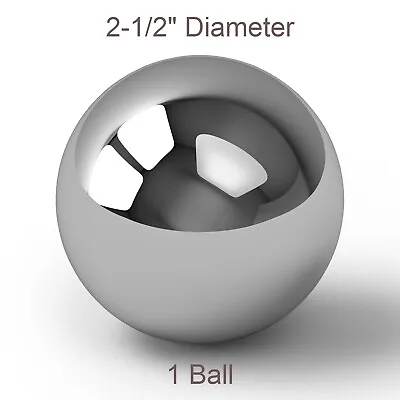 One 2-1/2  Inch G25 Precision Chromium Chrome Steel Bearing Ball AISI 52100 • $29.95
