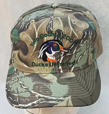 $44.99 • Buy 2001 Yolo County Vintage Ducks Unlimited Snapback Camouflage Hunting Hat Cap