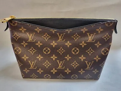 Louis Vuitton Brown Monogram Clutch Pallas Crossbody Bag • $980