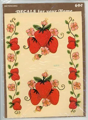 Vintage Meyercord Decals Strawberries #1531-E 4/sheet 1970s • $13.99