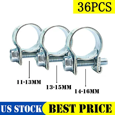 $9.99 • Buy NEW 36 Pcs 1/4  5/16  3/8  Fuel Injection Gas Line Hose Clamps Clip Pipe Clamp