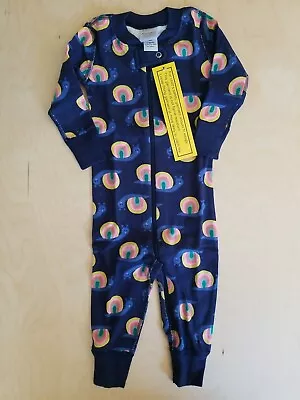 Nwot Hanna Andersson  Colorful Snail Organic Zipper Sleeper Pajamas 70 6-12 M • $28.99