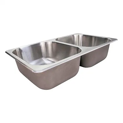 Stainless Steel RV Sink Double Bowl Sink 27X16X7  304 Ss RV Kitchen Sink • $109.95