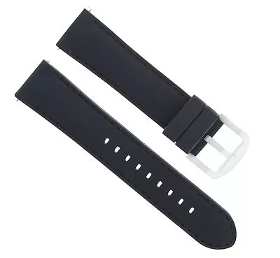 20mm Rubber Watch Band Strap For Maurice Lacroix Pontos Pt6168 Watch Black • $14.95