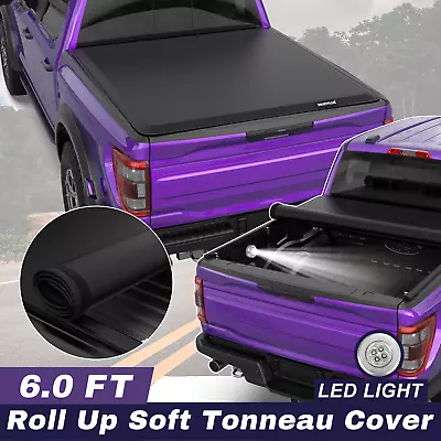 1X 6FT Truck Bed Tonneau Cover Roll-Up For 94-03 Chevy S10 GMC Sonoma S15 W/ LED • $135.89